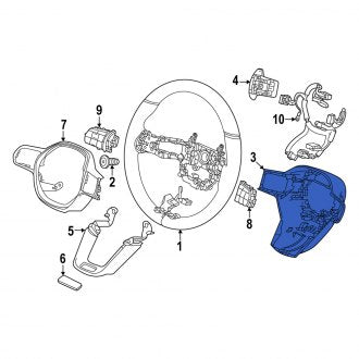 New OEM Genuine Acura, Steering Wheel Back Cover - Part # 78518T20A01ZA