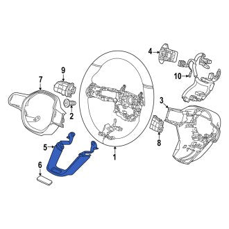 New OEM Genuine Acura, Upper Steering Wheel Trim - Part # 78540T20A01ZA