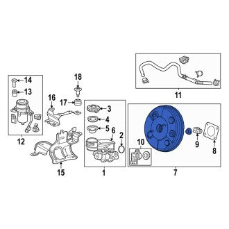 New OEM Genuine Acura, Power Brake Booster - Part # 014693S5A00