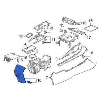 New OEM Genuine Acura, Rear Console Panel - Part # 83450T20A01ZA