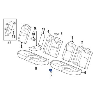 New OEM Genuine Acura, Seat Cushion Clip - Part # 82138T2A003