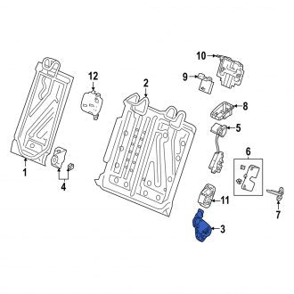 New OEM Genuine Acura, Rear Right Seat Hinge - Part # 82290T43J21