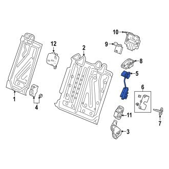 New OEM Genuine Acura, Rear Left Seat Latch Cover - Part # 82621T43J31