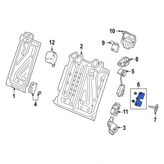 New OEM Genuine Acura, Rear Right Seat Latch Cover - Part # 82221T43J31