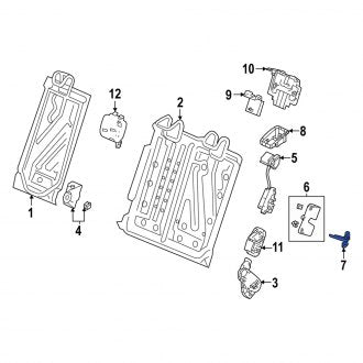 New OEM Genuine Acura, Rear Right Folding Seat Lock Striker - Part # 82280T43J21