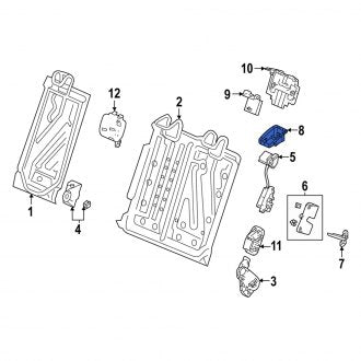 New OEM Genuine Acura, Rear Right Folding Seat Latch Release Handle Bezel - Part # 82228TM8A01ZQ