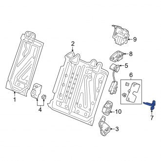 New OEM Genuine Acura, Rear Left Folding Seat Lock Striker - Part # 82680T43J21