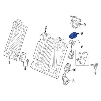 New OEM Genuine Acura, Rear Left Folding Seat Latch Release Handle Bezel - Part # 82628TM8A01ZQ