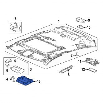 New OEM Genuine Acura, Upper Overhead Console - Part # 83250T20A01ZA