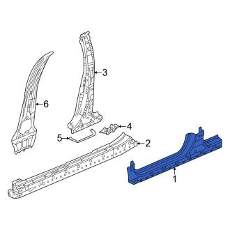 New OEM Genuine Acura, Left Outer Rocker Panel - Part # 0464131MA00ZZ