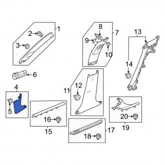 New OEM Genuine Acura, Right Kick Panel Trim - Part # 83111T20A01ZA