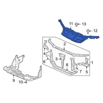 New OEM Genuine Acura, Front Radiator Support Air Deflector - Part # 74117S0KA00