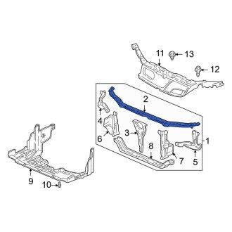 New OEM Genuine Acura, Front Upper Radiator Support Tie Bar - Part # 60431S0KA00ZZ