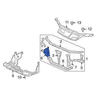 New OEM Genuine Acura, Front Right Lower Radiator Support Side Panel - Part # 60413S0KA01ZZ