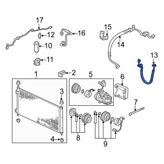 New OEM Genuine Acura, A/C Refrigerant Discharge Hose - Part # 80315S0KA01