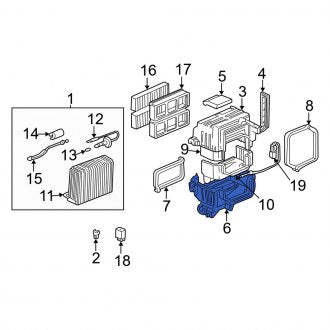 New OEM Genuine Acura, Lower A/C Evaporator Core Case - Part # 80202S84A00