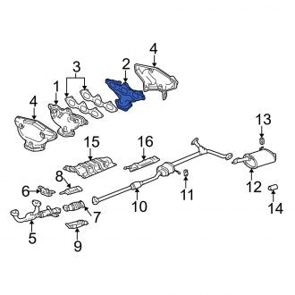 New OEM Genuine Acura, Left Exhaust Manifold - Part # 18000P8EA00