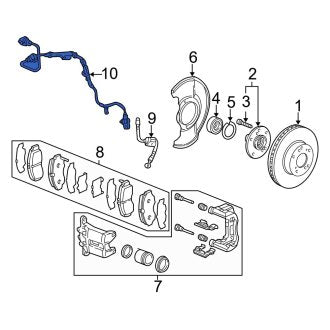 New OEM Genuine Acura, Front Right ABS Wheel Speed Sensor - Part # 57450S0KA52