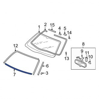 New OEM Genuine Acura, Lower Windshield Seal - Part # 77466SV7000