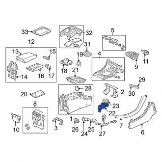 New OEM Genuine Acura, Console Cup Holder - Part # 77237S0KA02