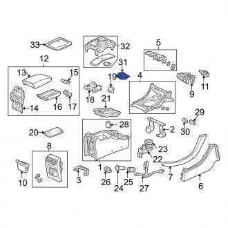 New OEM Genuine Acura, Console Mat - Part # 77232S0KA02ZA