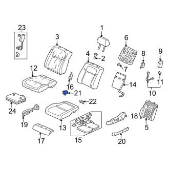 New OEM Genuine Acura, Right Outer Seat Track Cover - Part # 81195S87A50ZH