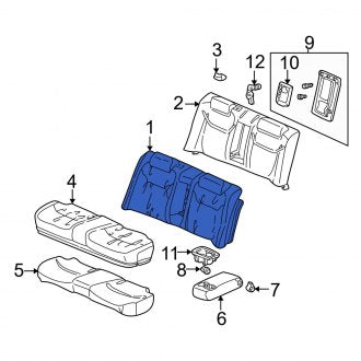 New OEM Genuine Acura, Rear Seat Back Cushion Cover - Part # 82121S0KA62ZB