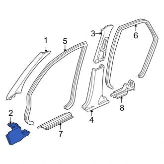 New OEM Genuine Acura, Right Kick Panel Trim - Part # 83111S0KA00ZA