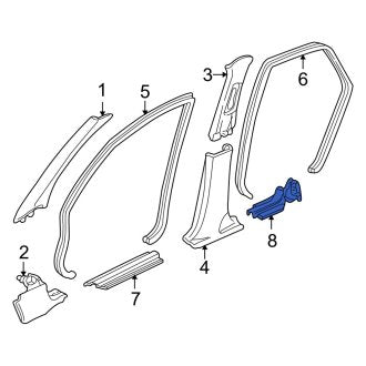 New OEM Genuine Acura, Rear Left Door Sill Plate - Part # 84261S0KA00ZC