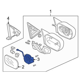 New OEM Genuine Acura, Front Left Door Mirror Drive Motor - Part # 76215S82G41