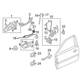 New OEM Genuine Acura, Front Right Door Lock Switch - Part # 72142S0KA01