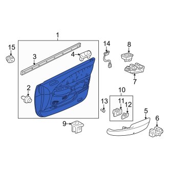 New OEM Genuine Acura, Rear Left Inner Door Interior Trim Panel - Part # 83783S0KA00ZE