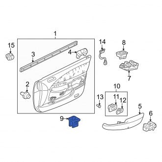 New OEM Genuine Acura, Front Door Lock Switch - Part # 35380S0KA01ZE