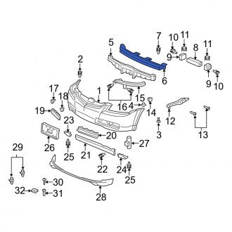 New OEM Genuine Acura, Front Bumper Impact Bar - Part # 71130SEPA11ZZ