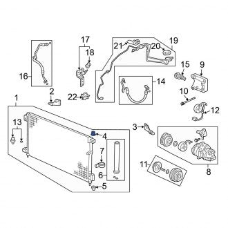 New OEM Genuine Acura, Upper A/C Condenser Bracket Insulator - Part # 80107S87A01