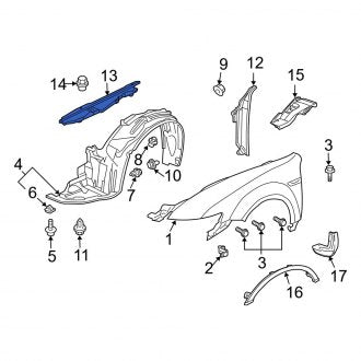 New OEM Genuine Acura, Front Right Fender Molding - Part # 74206SEPA00