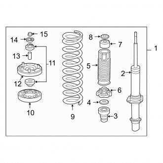 New OEM Genuine Acura, Rear Suspension Strut and Coil Spring Assembly - Part # 52610SEPA06