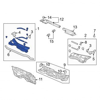 New OEM Genuine Acura, Right Cowl Cover - Part # 74220SEPA00