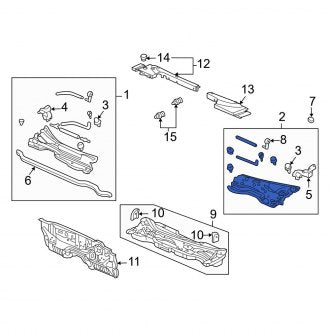 New OEM Genuine Acura, Left Cowl Cover - Part # 74210SEPA00