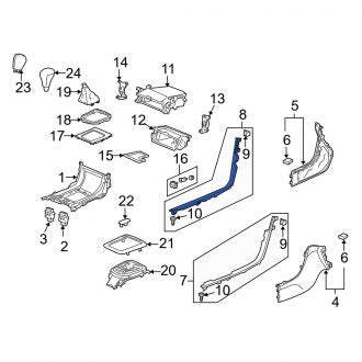 New OEM Genuine Acura, Front Left Console Trim Panel - Part # 77298SEPA02ZA