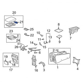 New OEM Genuine Acura, Upper Center Console Latch - Part # 83411SEPA01