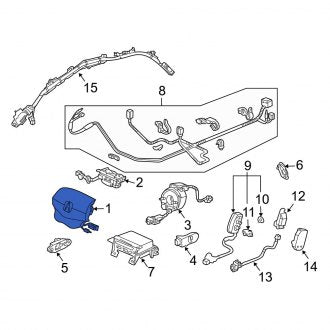New OEM Genuine Acura, Steering Wheel Air Bag - Part # 77810SEPA70ZA