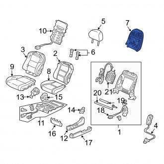 New OEM Genuine Acura, Front Seat Back Panel - Part # 81128SEPA01ZD