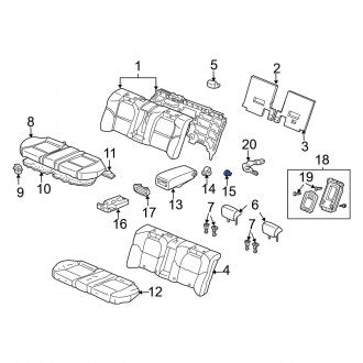 New OEM Genuine Acura, Rear Seat Armrest Bushing - Part # 82129SM4A00