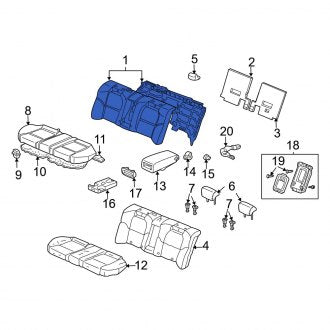 New OEM Genuine Acura, Rear Seat Back Assembly - Part # 82122SEPA01