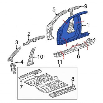 New OEM Genuine Acura, Left Uniside - Part # 04645SEPA01ZZ