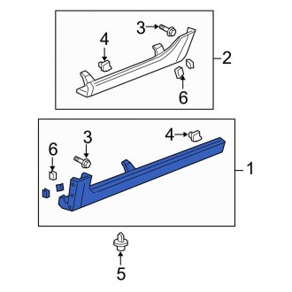 New OEM Genuine Acura, Front Right Rocker Panel Guard - Part # 71800SEPA01ZA