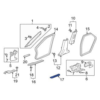 New OEM Genuine Acura, Front Left Outer Door Sill Plate - Part # 84252SEPA01ZA