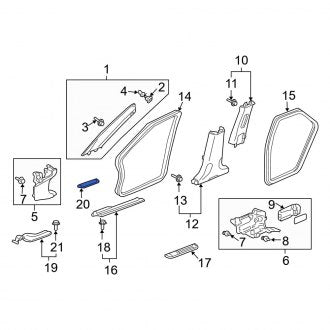 New OEM Genuine Acura, Rear Right Outer Door Sill Plate - Part # 84212SEPA01ZA