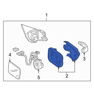 New OEM Genuine Acura, Front Right Door Mirror Housing - Part # 76201SEPA11ZB